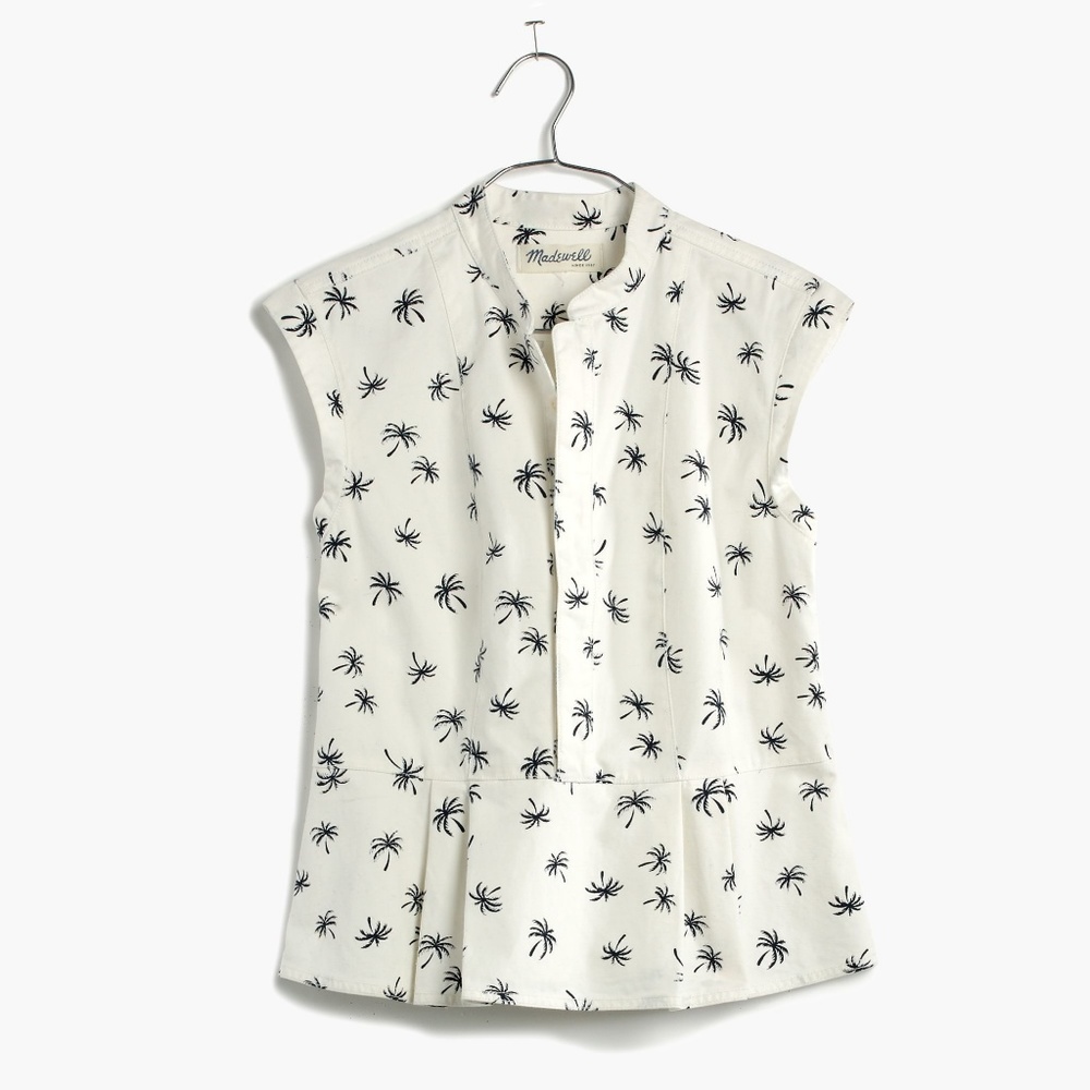 Madewell • Palm Tree Peplum Top